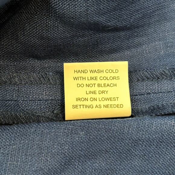 Choices Size M 100% Linen Midi Tank Dress Sleeveless Capsule Minimalist - Picture 5 of 5